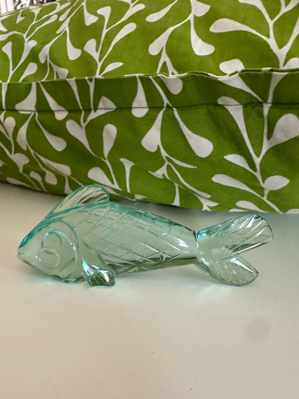 Aqua Glass Fish Figurine